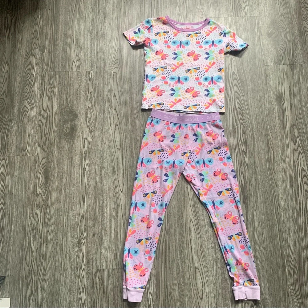 Cat & Jack Pajamas, Girls Butterfly Pajamas, Cat & Jack Butterfly Pajama Set